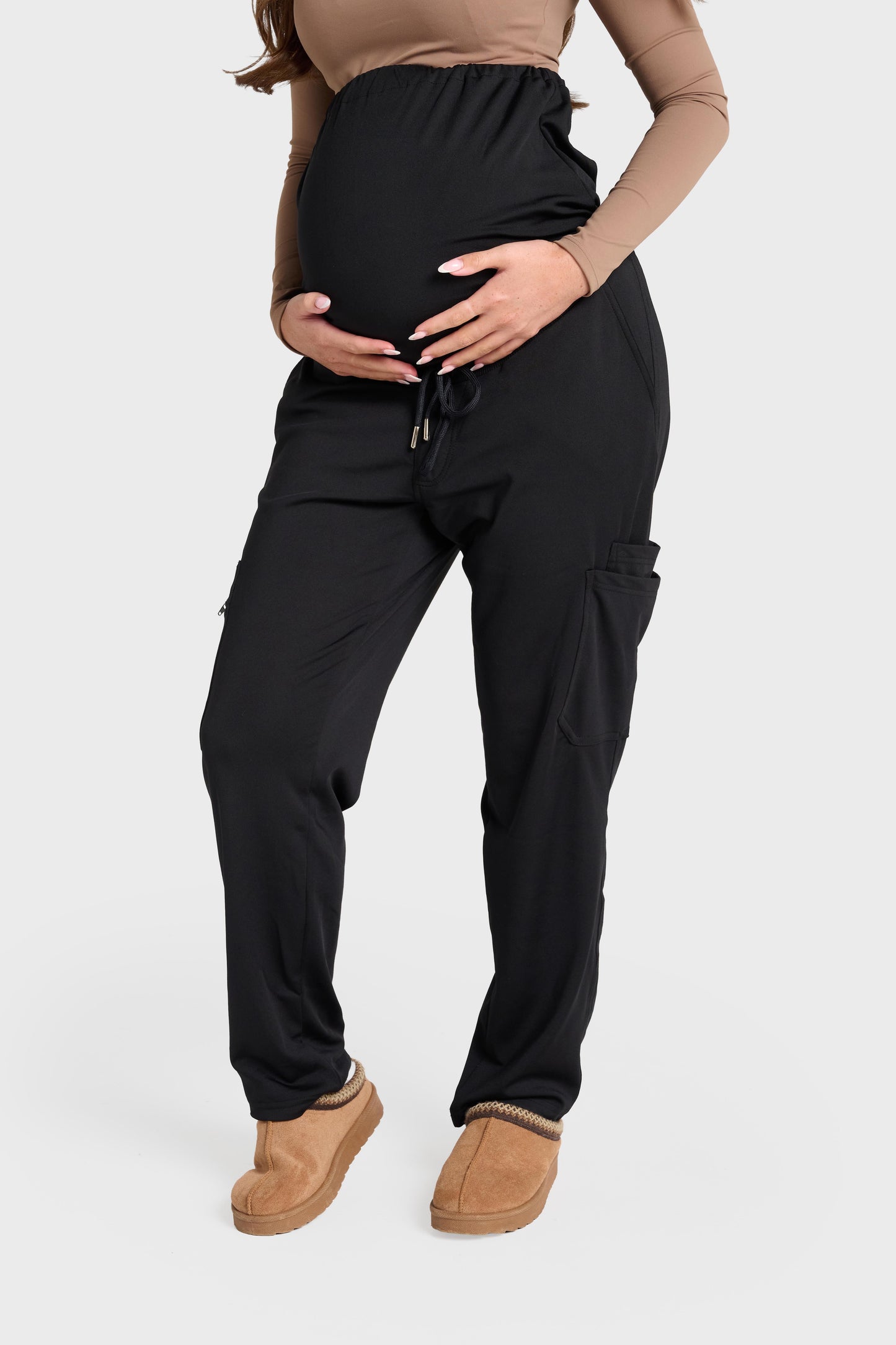 Black Maternity Ultimate Comfort Fleece-Lined Trouser