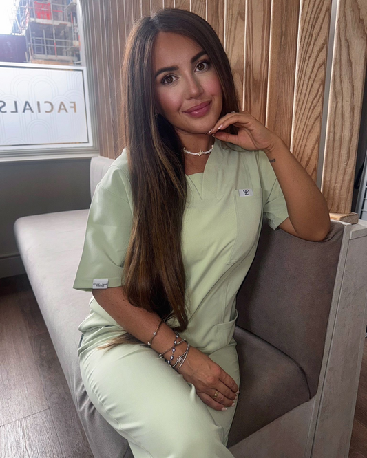 Pistachio Natasha Scrub Top