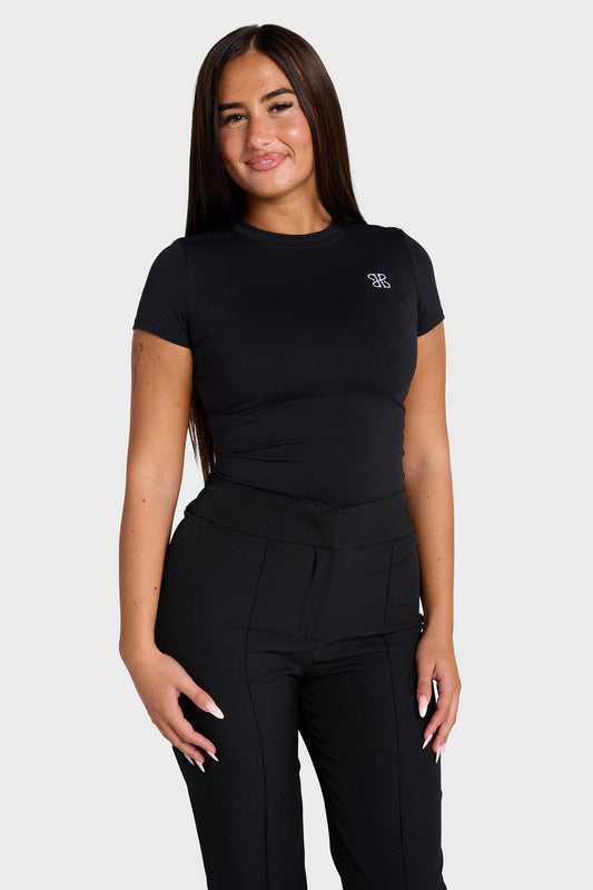PRE ORDER - Black Short Sleeve Base Top