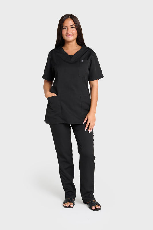 Black Natasha Scrub Trouser