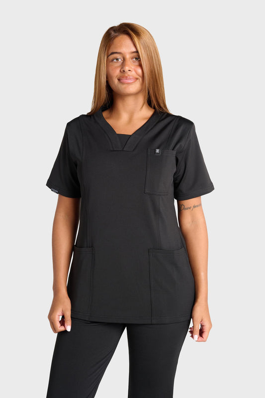 Black Natasha Ultimate Comfort Fleece-Lined Top