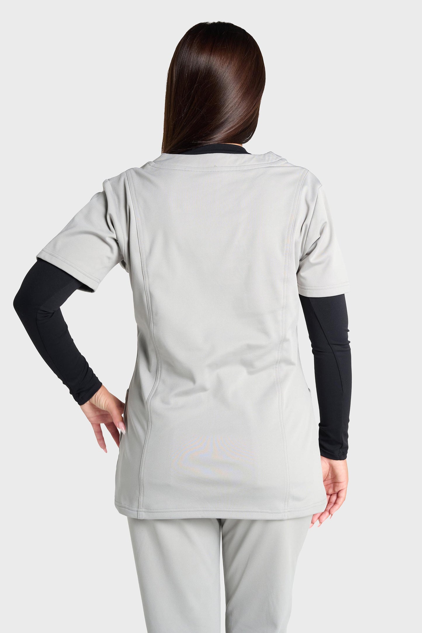 Grey Natasha Ultimate Comfort Fleece-Lined Top