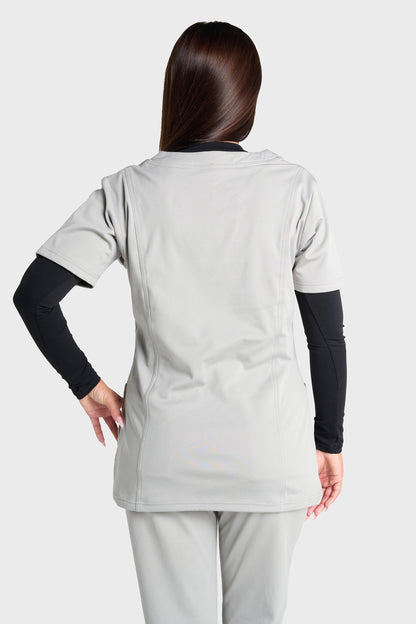 Grey Natasha Ultimate Comfort Fleece-Lined Top