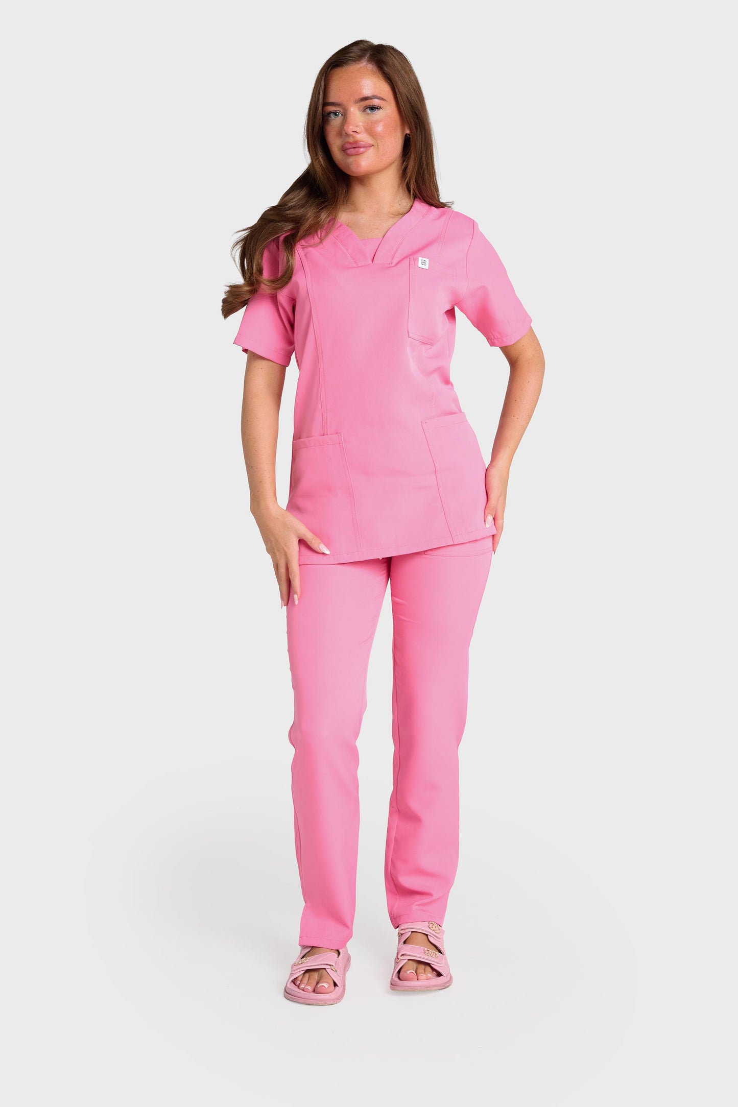 French Rose Natasha Scrub Top