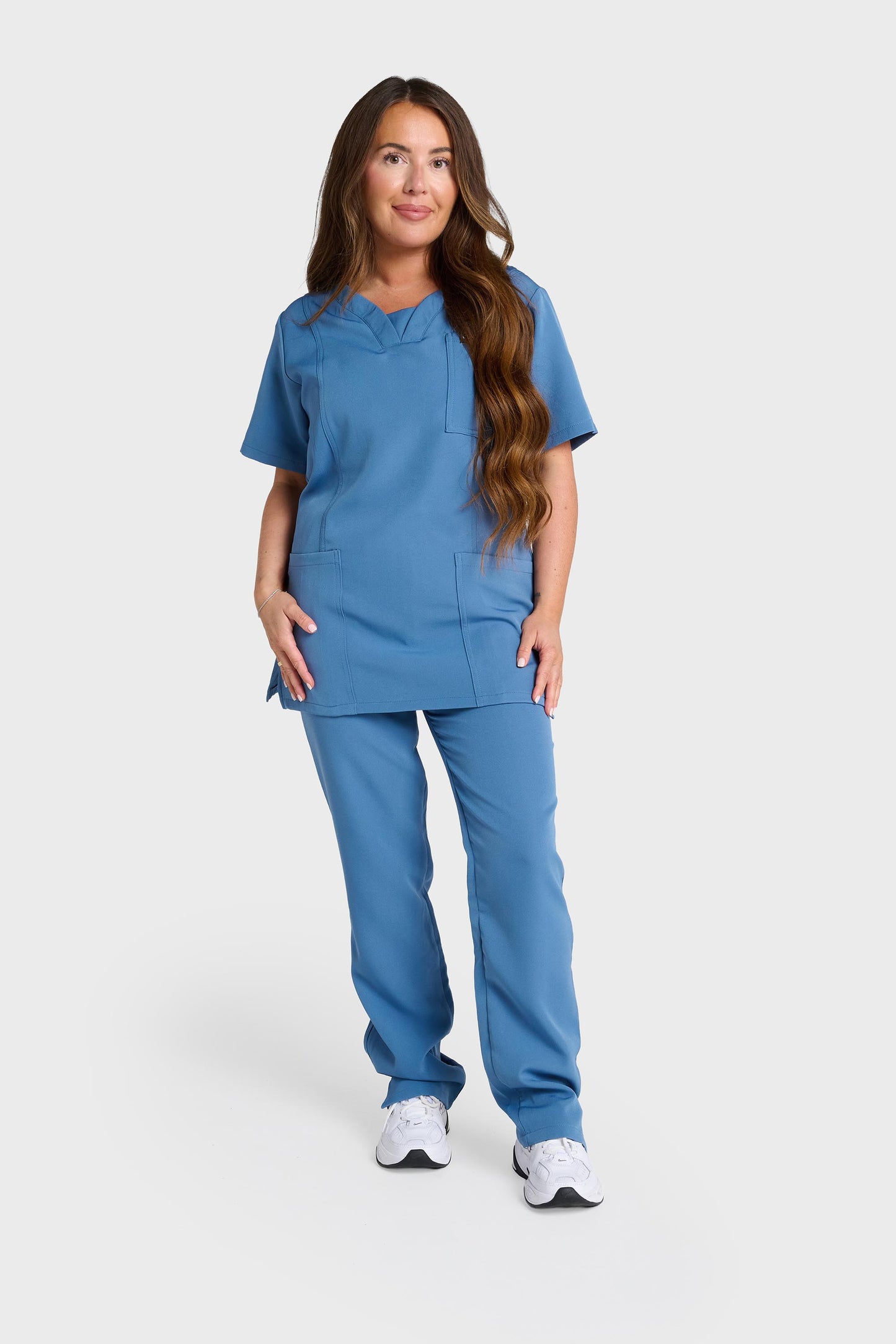 Ocean Blue Natasha Scrub Top