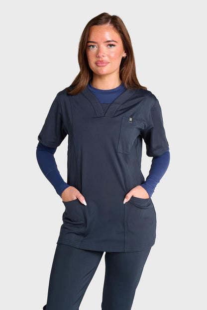 Blue Natasha Ultimate Comfort Fleece-Lined Top