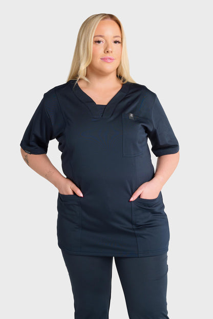 Blue Natasha Ultimate Comfort Fleece-Lined Top