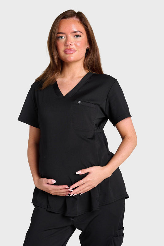 Black Maternity Ultimate Comfort Fleece-Lined Top