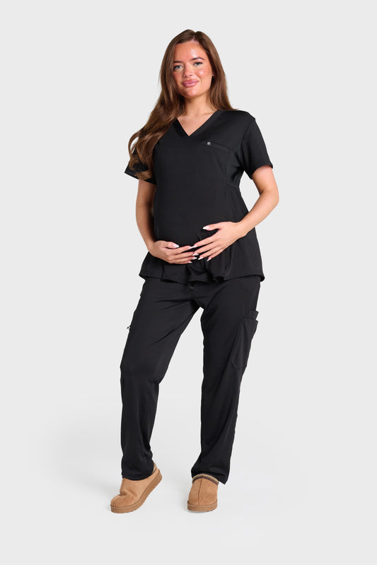 Black Maternity Ultimate Comfort Fleece-Lined Trouser