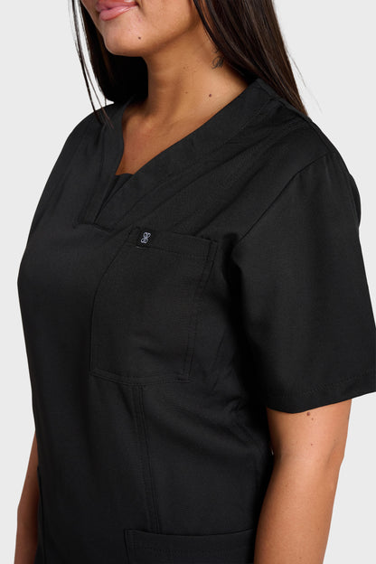 Black Natasha Scrub Top