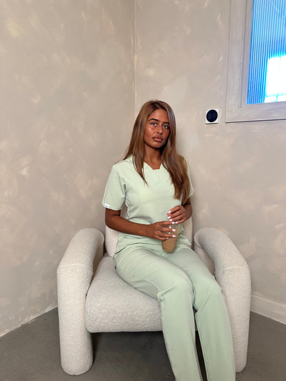Pistachio Natasha Scrub Top