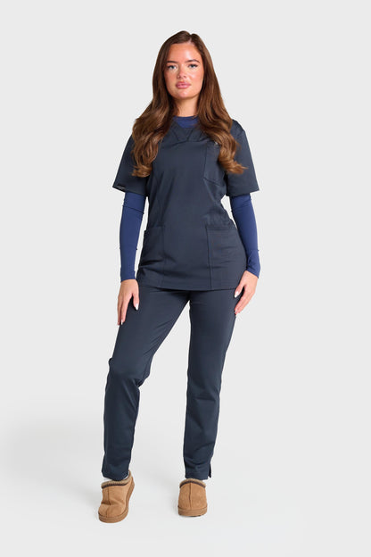 Natasha Ultimate Comfort Fleece-Lined Scrub Top